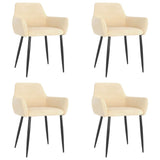vidaXL Eetkamerstoelen 4 st fluweel donkergrijs