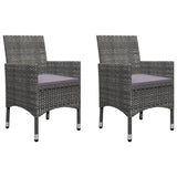 vidaXL 3-Piece Garden Dining Set Black