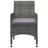 vidaXL 3-Piece Garden Dining Set Black