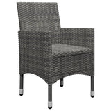 vidaXL 3-Piece Garden Dining Set Black