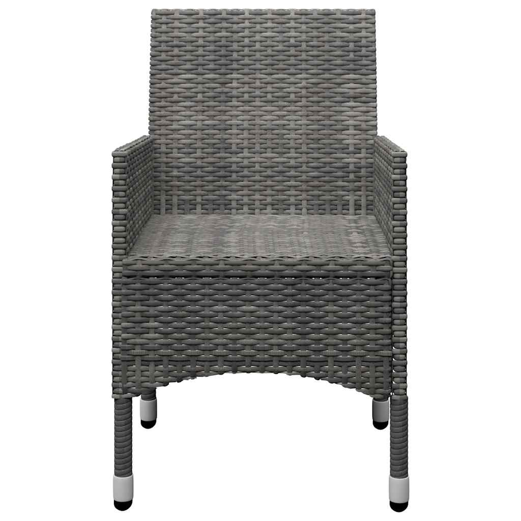 vidaXL 3-Piece Garden Dining Set Black