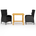 vidaXL 3-Piece Garden Lounge Set Grey