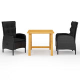 vidaXL 3-Piece Garden Lounge Set Grey