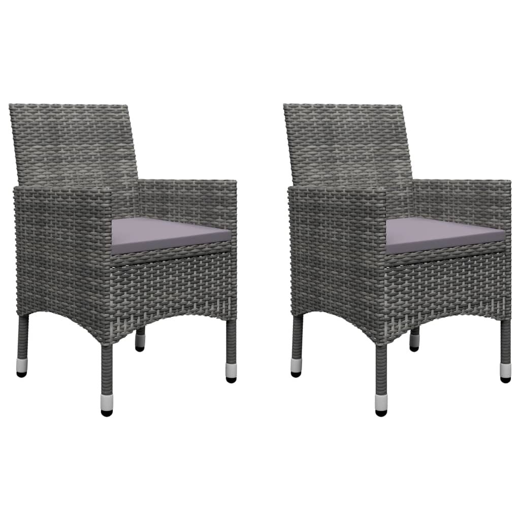 vidaXL 5-piece Garden Dining Set black