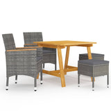 vidaXL 5-piece Garden Dining Set black