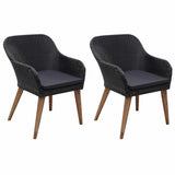 vidaXL 3-piece Garden Lounge Set black