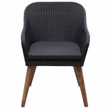 vidaXL 3-piece Garden Lounge Set black