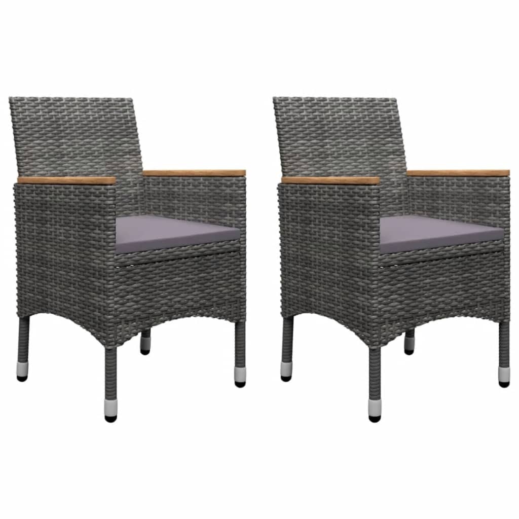 vidaXL 5-delige Tuinset zwart