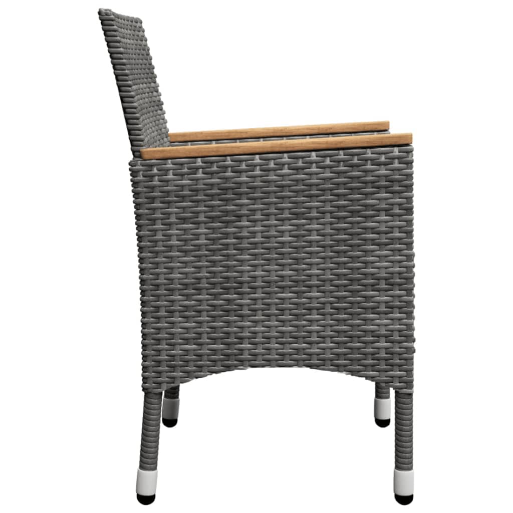 vidaXL 5-delige Tuinset zwart