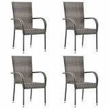 vidaXL 5-piece Garden Dining Set brown