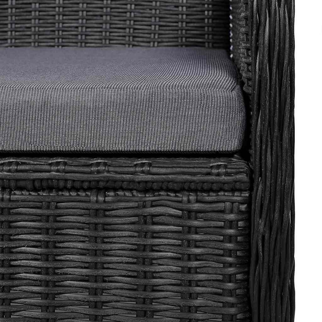 vidaXL 5-delige Tuinset zwart