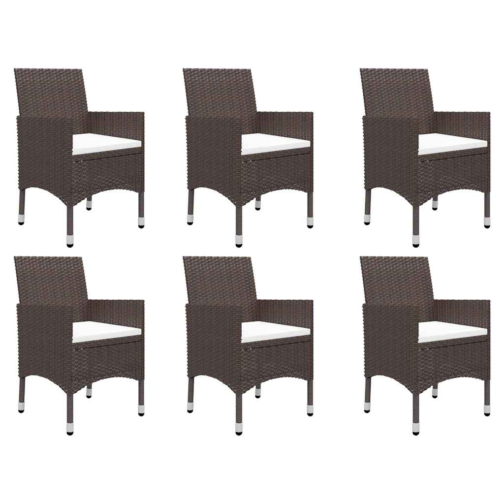 vidaXL 7-Piece Garden Dining Set Black
