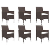 vidaXL 7-Piece Garden Dining Set Black