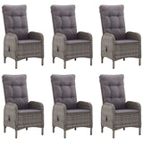 vidaXL 7-Piece Garden Dining Set Grey