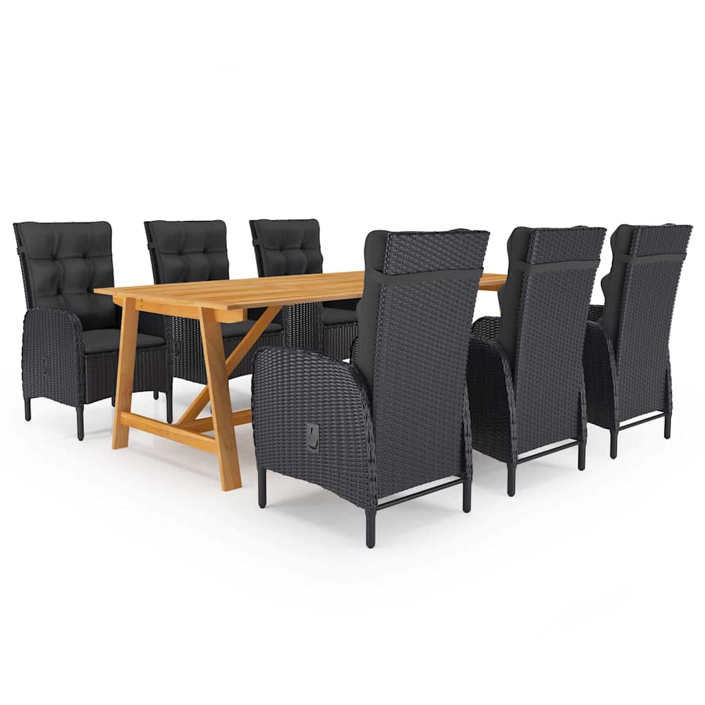 vidaXL 7-Piece Garden Dining Set Grey