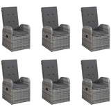 vidaXL 7-Piece Garden Dining Set Grey