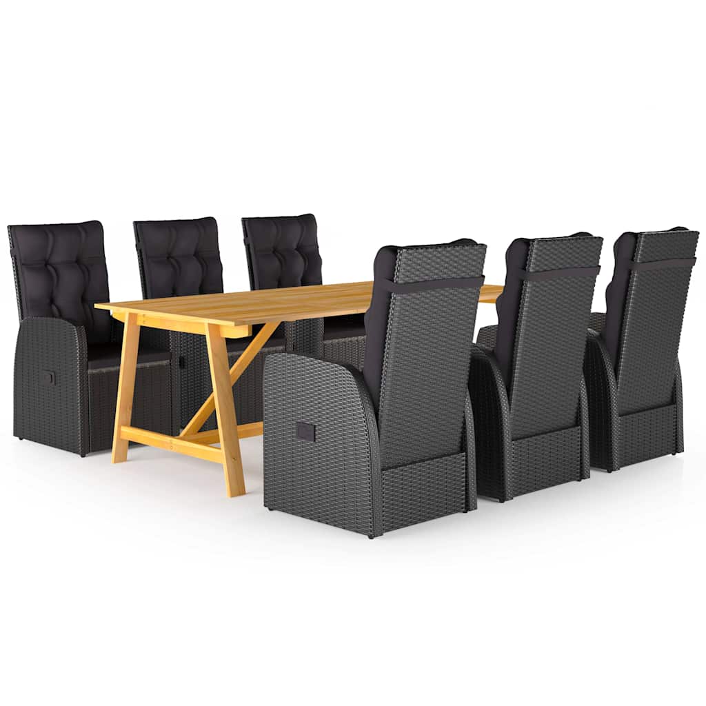 vidaXL 7-Piece Garden Dining Set Grey