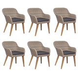 vidaXL 7-piece Garden Dining Set black