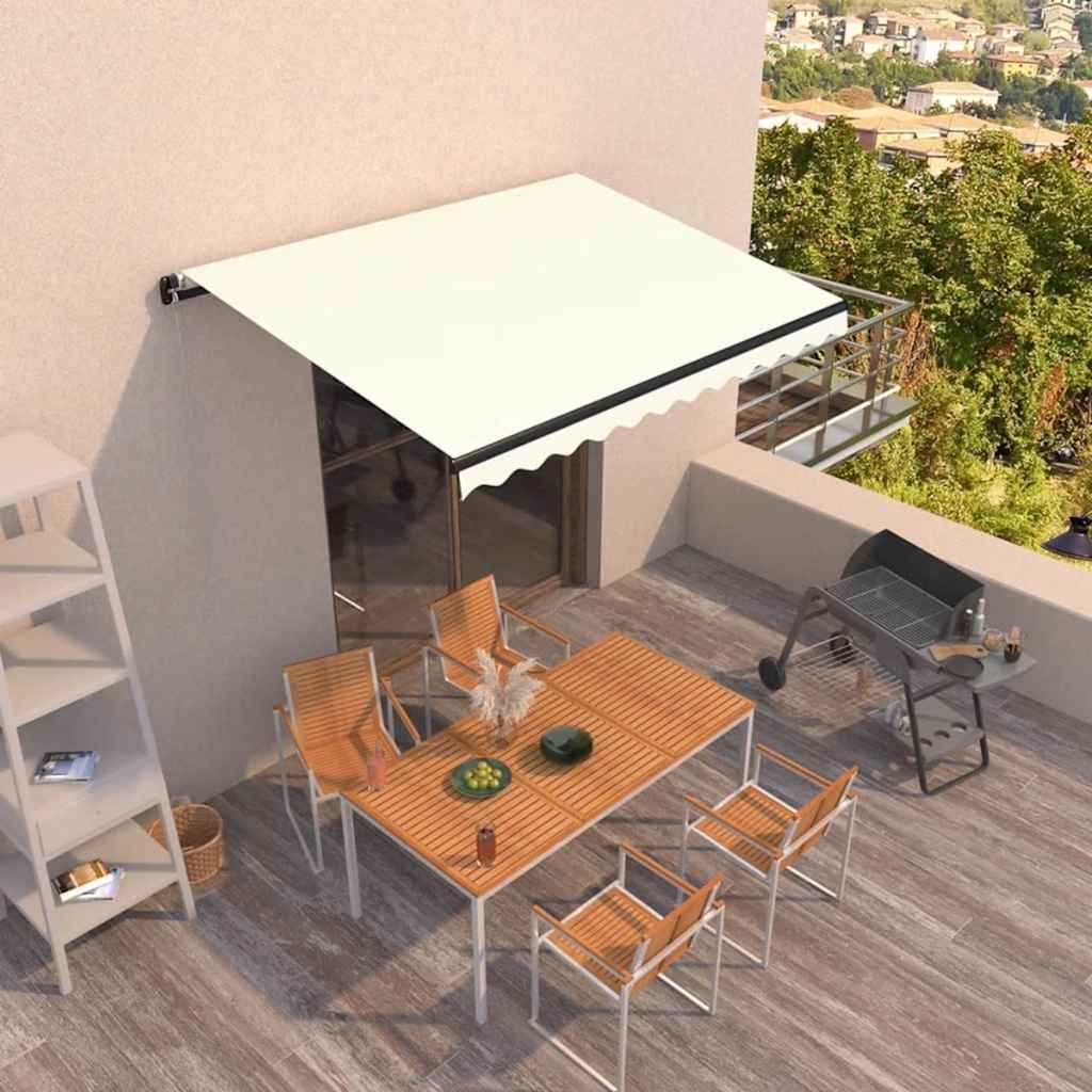 vidaXL Luifel handmatig uittrekbaar 300x250 cm antraciet