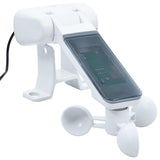 vidaXL Luifel automatisch met LED en windsensor 400x300cm blauw en wit
