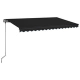 vidaXL Luifel handmatig uittrekbaar met LED 300x250 cm antraciet