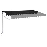 vidaXL Luifel handmatig uittrekbaar met LED 300x250 cm antraciet