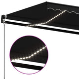 vidaXL Luifel handmatig uittrekbaar met LED 300x250 cm antraciet