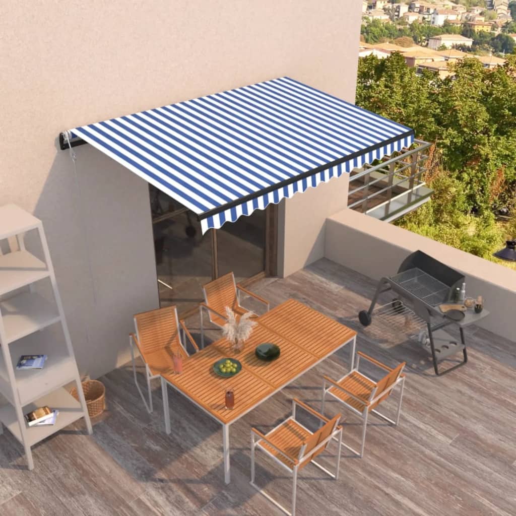 vidaXL Luifel automatisch uittrekbaar 350x250 cm crèmekleurig