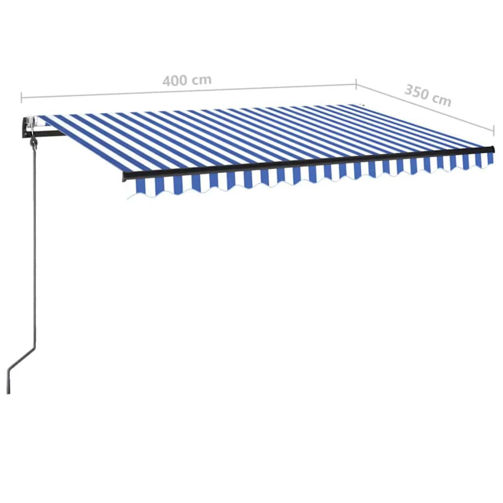 vidaXL Luifel automatisch uittrekbaar 350x250 cm crèmekleurig