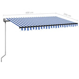 vidaXL Luifel automatisch uittrekbaar 350x250 cm crèmekleurig