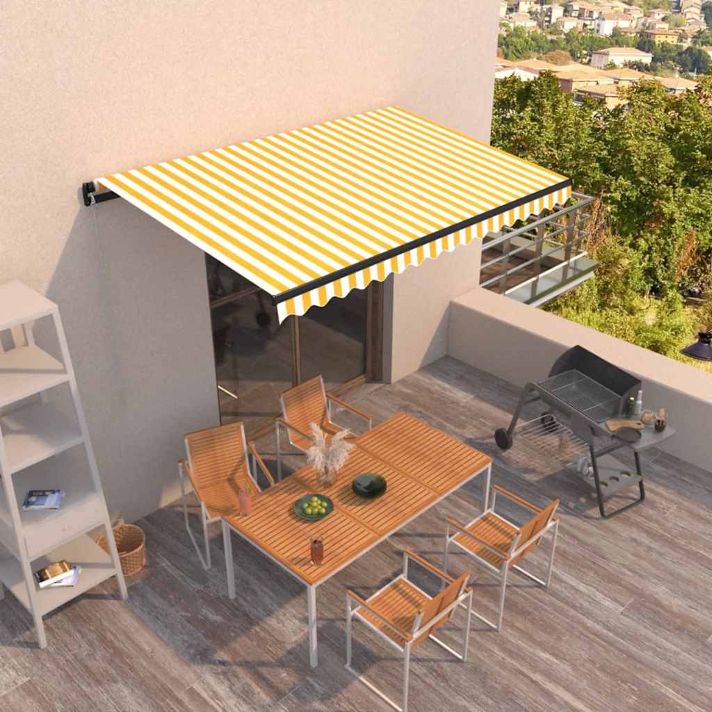 vidaXL Luifel handmatig uittrekbaar 300x250 cm antraciet