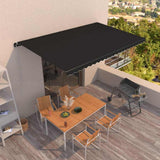 vidaXL Luifel handmatig uittrekbaar 300x250 cm antraciet