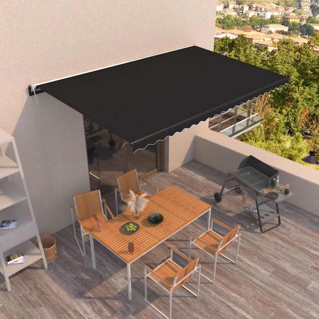 vidaXL Luifel automatisch uittrekbaar 350x250 cm crèmekleurig