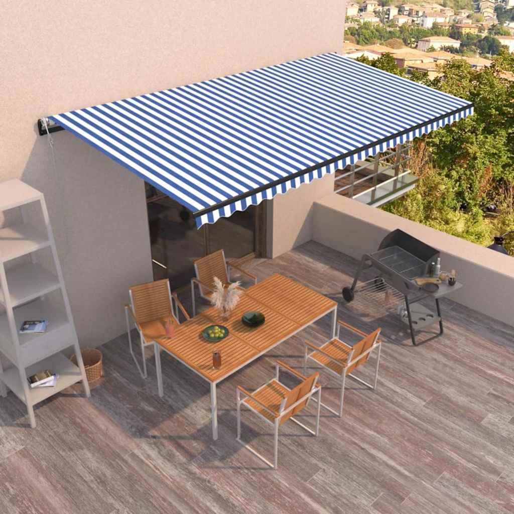 vidaXL Luifel automatisch uittrekbaar 350x250 cm crèmekleurig