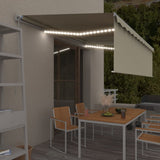 vidaXL Luifel handmatig uittrekbaar rolgordijn LED 3x2,5 m blauw wit