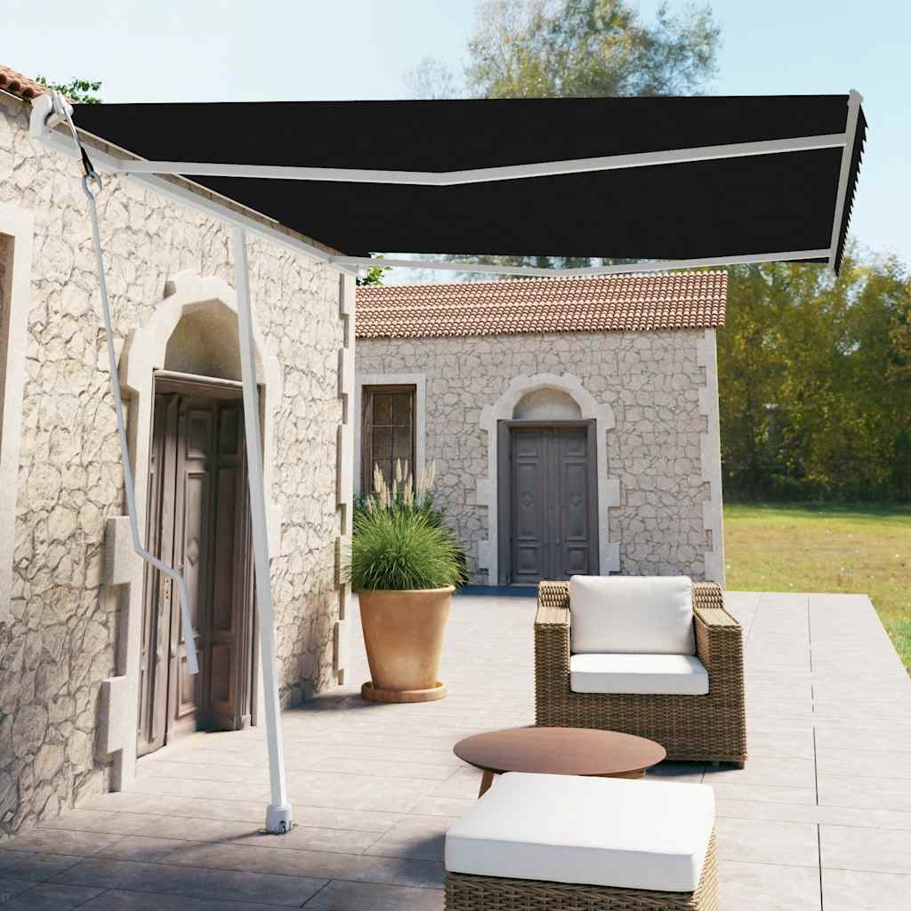 vidaXL Luifel vrijstaand automatisch 600x300 cm blauw en wit
