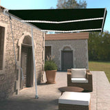 vidaXL Luifel automatisch met LED en windsensor 600x300 cm blauw wit