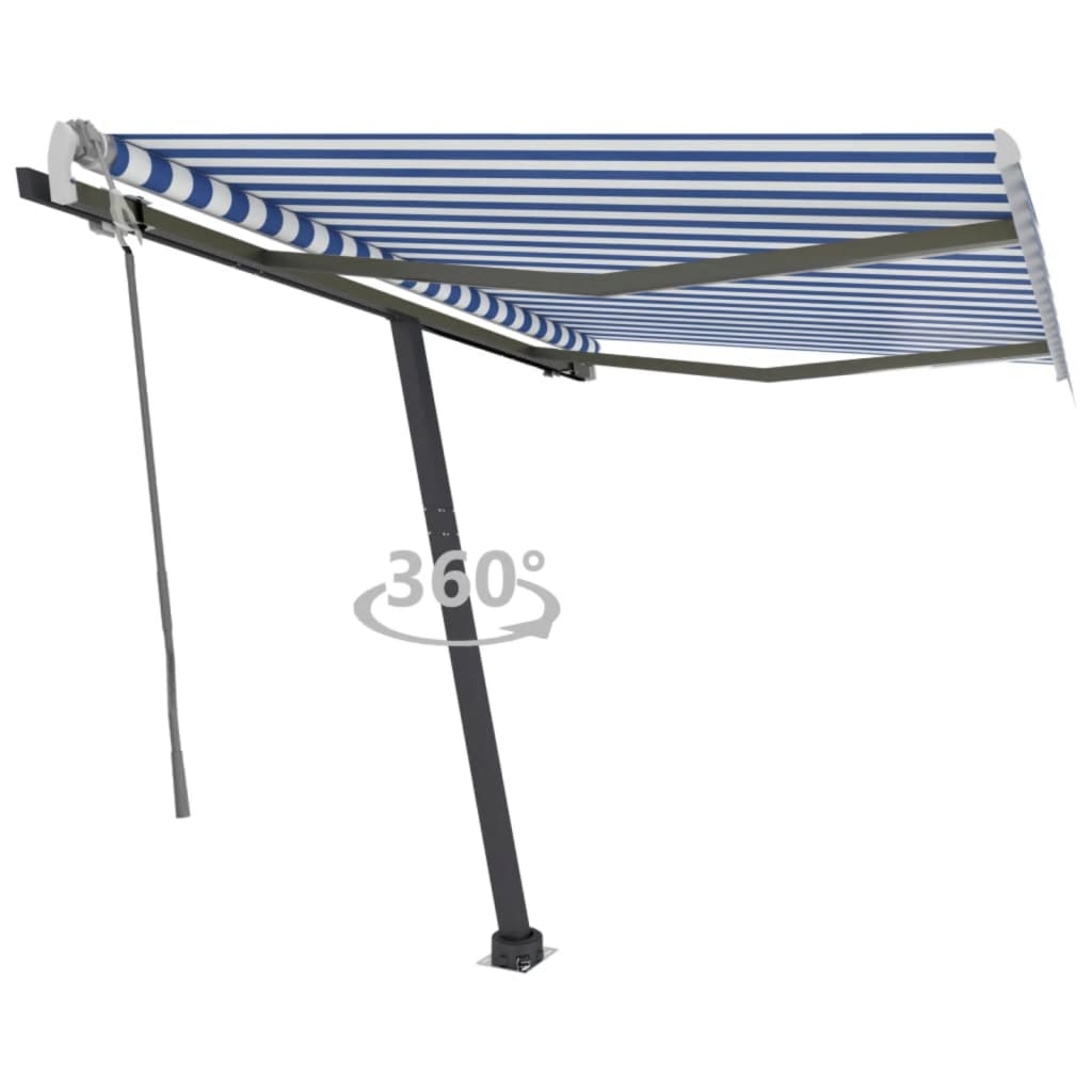 vidaXL Luifel vrijstaand handmatig uittrekbaar 300x250 cm antraciet