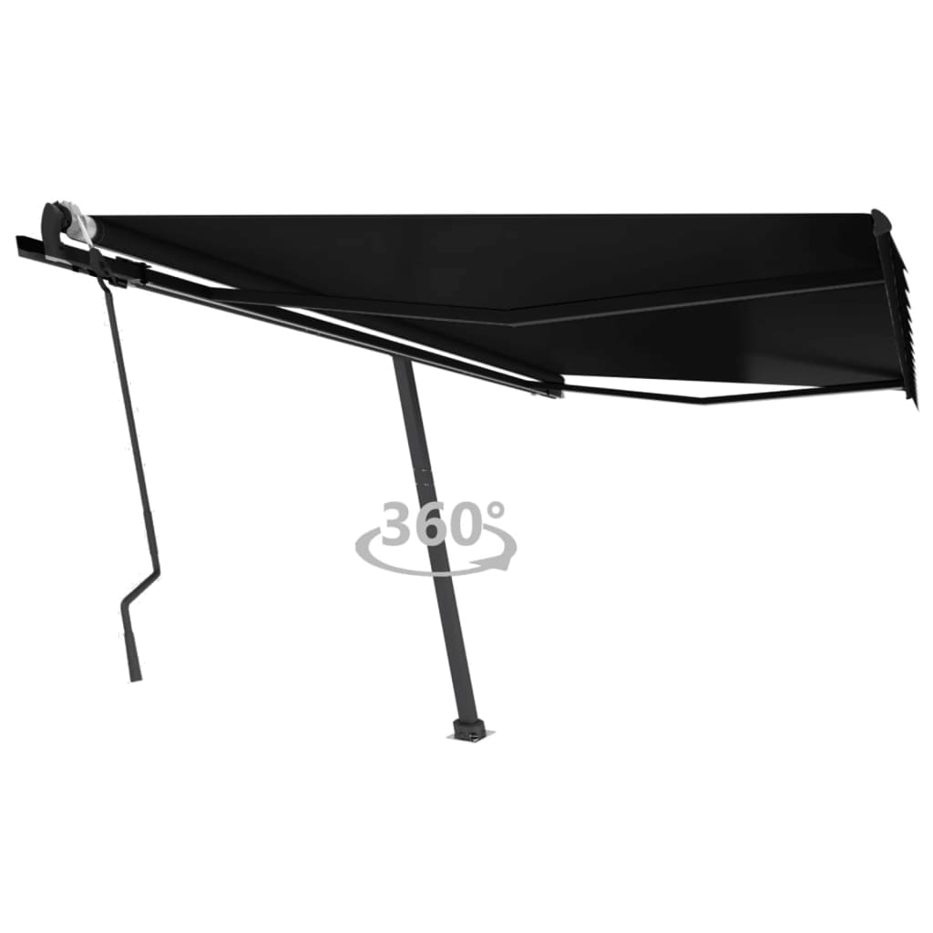 vidaXL Luifel vrijstaand handmatig uittrekbaar 300x250 cm antraciet