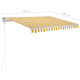 vidaXL Awning Automatically Retractable with Poles 3x2.5 m Anthracite