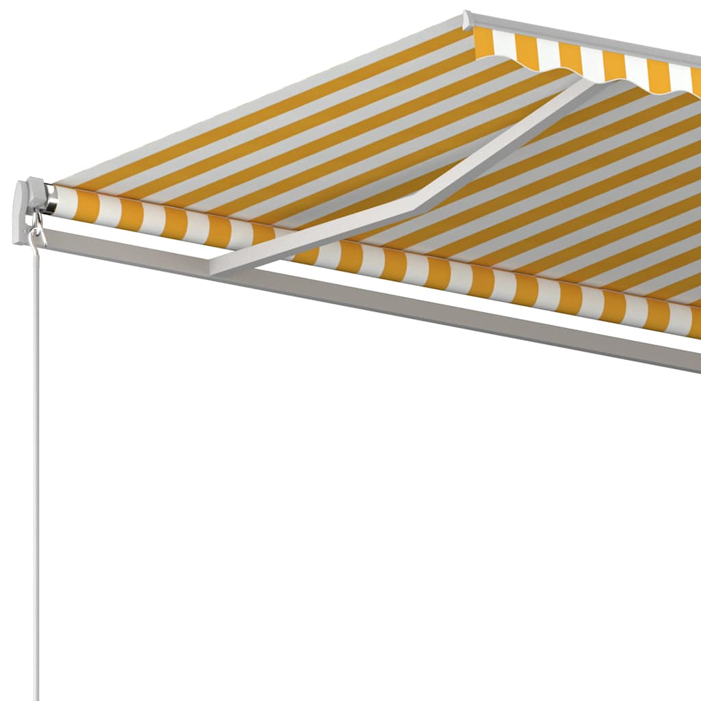 vidaXL Awning Automatically Retractable with Poles 3x2.5 m Anthracite