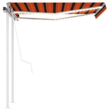 vidaXL Automatic Awning with LED and Wind Sensor 3x2.5 m Anthracite