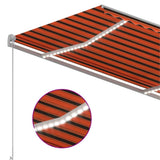 vidaXL Automatic Awning with LED and Wind Sensor 3x2.5 m Anthracite
