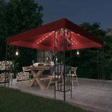 vidaXL Gazebo with LED String Lights 3x3 m Anthracite