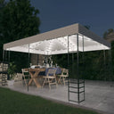 vidaXL Prise avec éclairage LED 4x3x2,7 m blanc