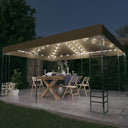vidaXL Prise avec éclairage LED 4x3x2,7 m blanc