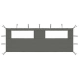 vidaXL Prieelzijwand met ramen 6x2 m crèmekleurig