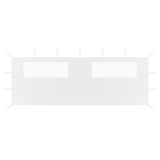 vidaXL Prieelzijwand met ramen 6x2 m crèmekleurig