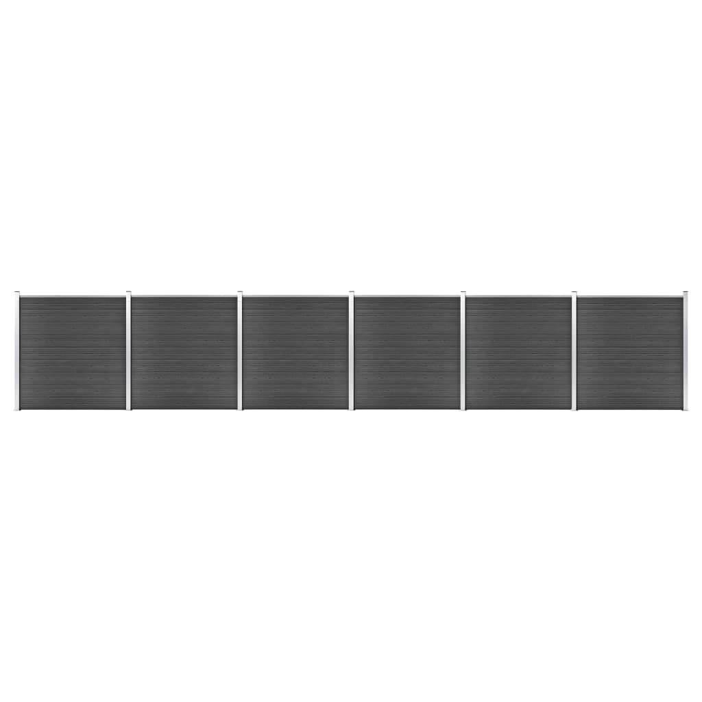 vidaXL Fence Panel 180x186 cm HKC black