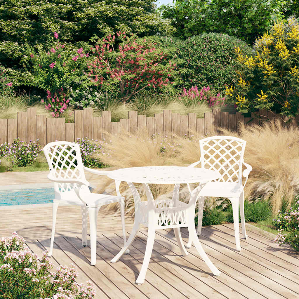vidaXL 3-Piece Cast Aluminum Bistro Set Bronze